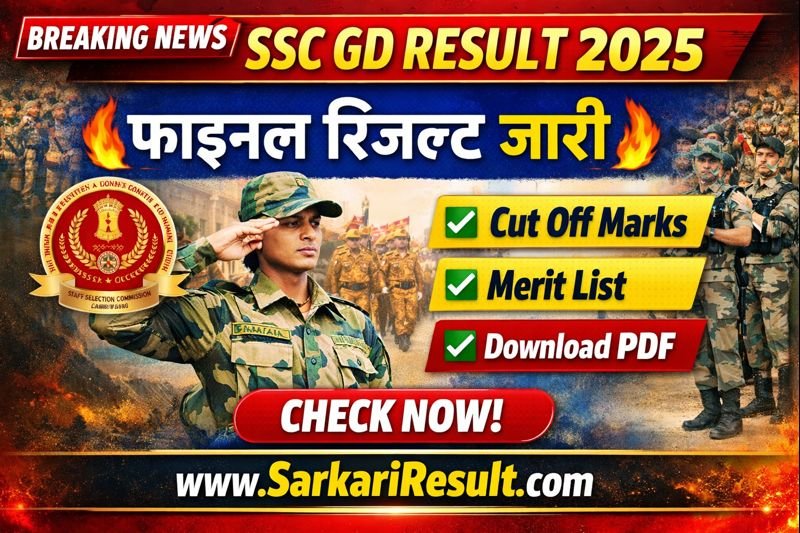 SSC Constable GD 2025 Final Result Out – Download PDF, Cut Off & Merit List