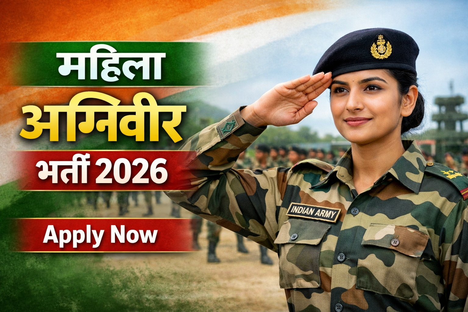 Indian Army Women Agniveer Bharti 2026: महिला अग्निवीर भर्ती योग्यता, आयु सीमा, आवेदन प्रक्रिया